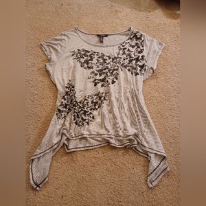 Y2k butterfly handkerchief style top